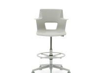 front vieo of a white shortcut stool