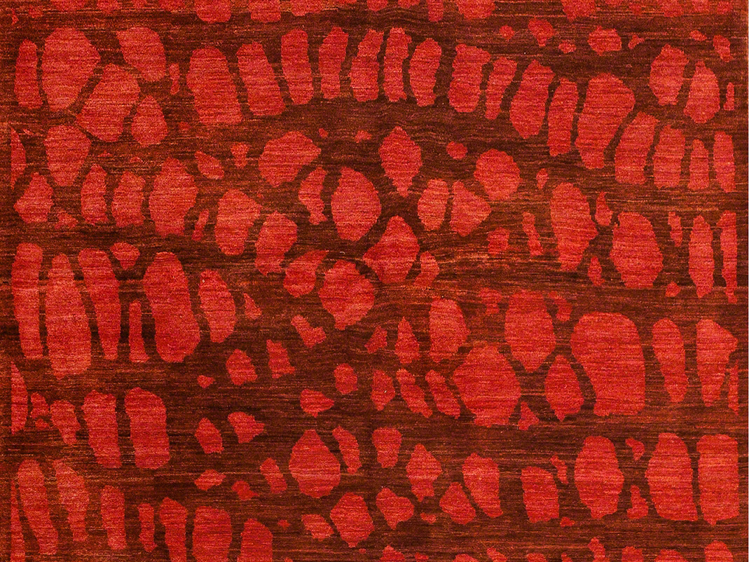 Red toned rug from ARZU