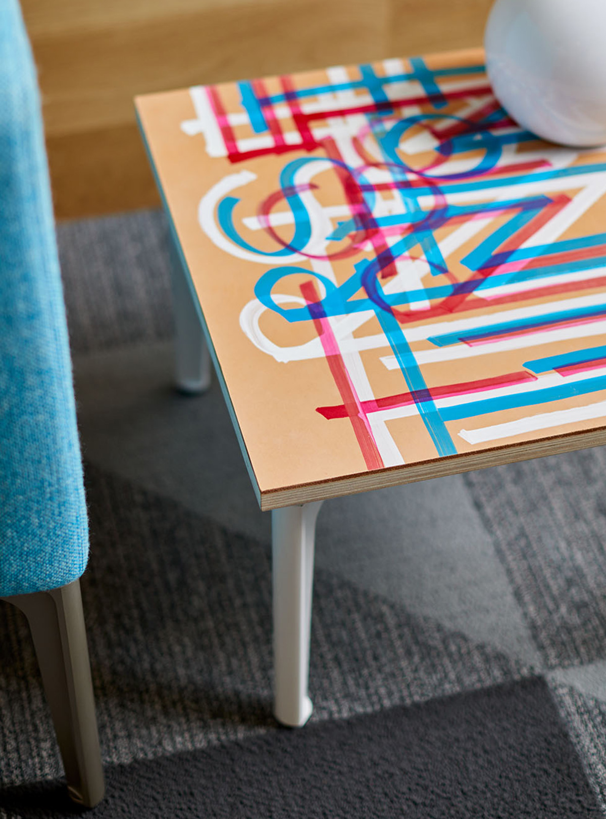 Bassline table with custom top by turnstone