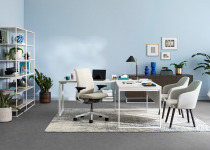 West Elm office in gray