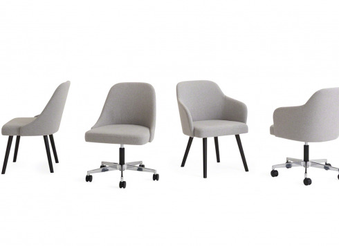 Gray West Elm Work Sterling chairs 4