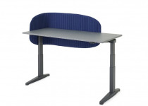 Marble Ology desk with blue Soffio screen