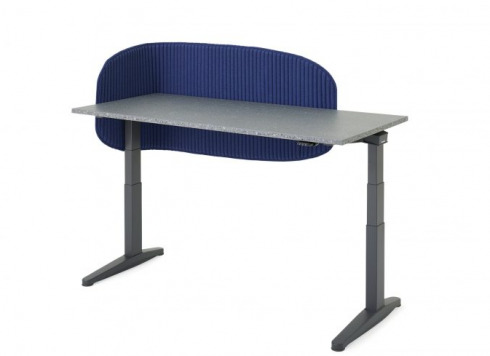 Marble Ology desk with blue Soffio screen