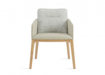 Guest chair with wood base