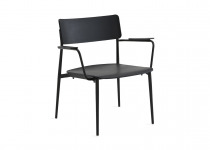 All black simple lounge chair