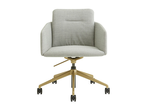 Conference chair with metal legs