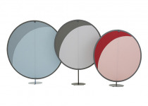on white image of three different boundary tent screens