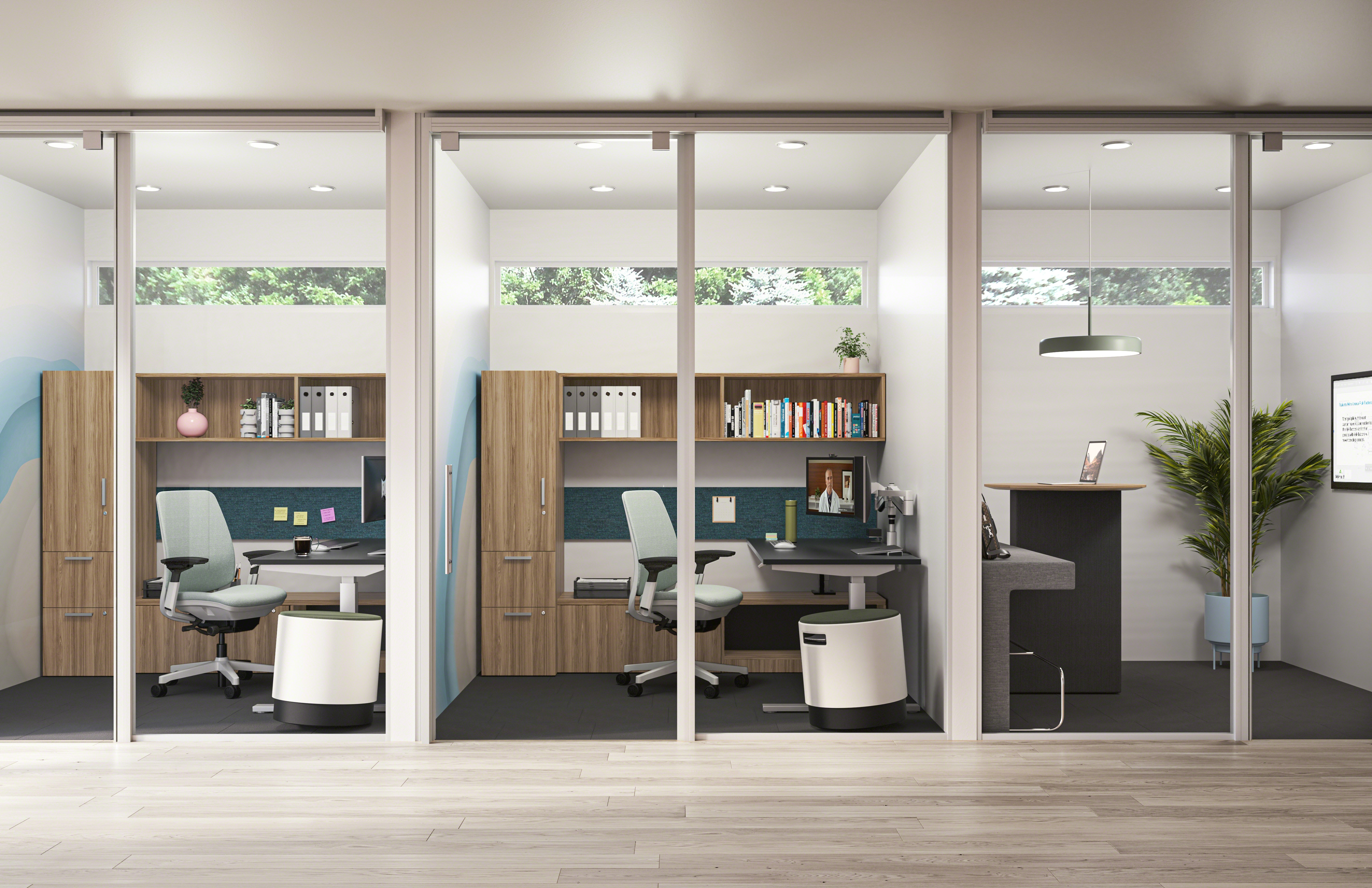 private enclaves with currency storage and answer desks system