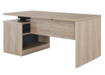 on white image of a wooden Slim leg height adjustable desk