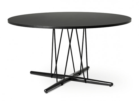 on white image of a black embrace lounge table