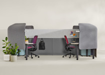 Steelcase Flex Personal Spaces with karman chairs and adjustable desks
