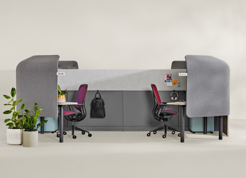 Steelcase Flex Personal Spaces with karman chairs and adjustable desks