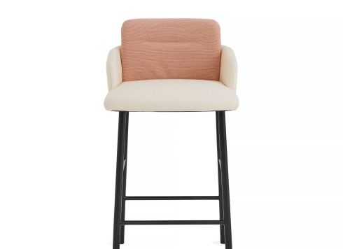 marien152 stool with pink back and white seat