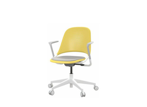 on white image of a yellow bixby office chair