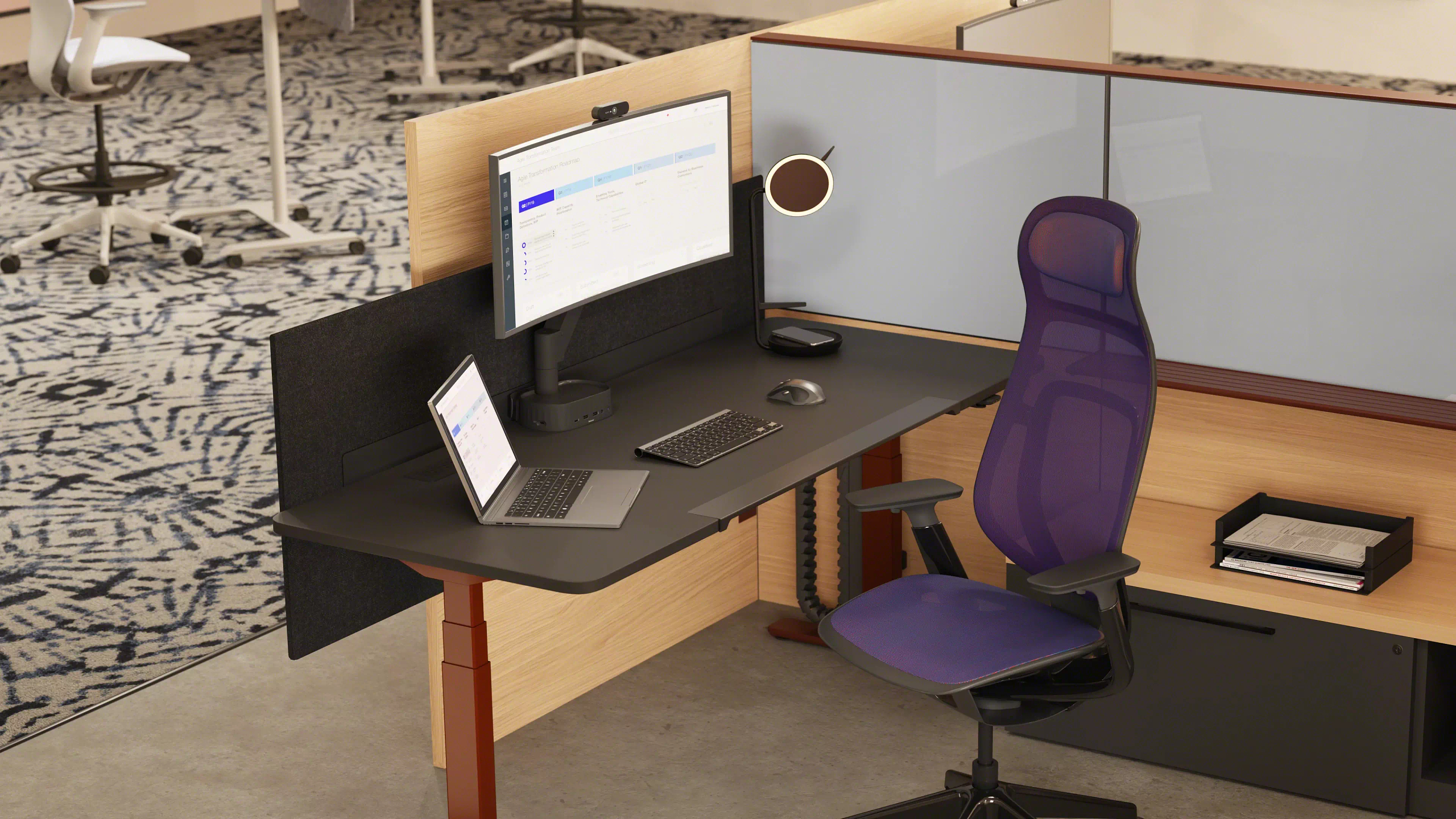 Migration Pro with Boost with a computer over it.